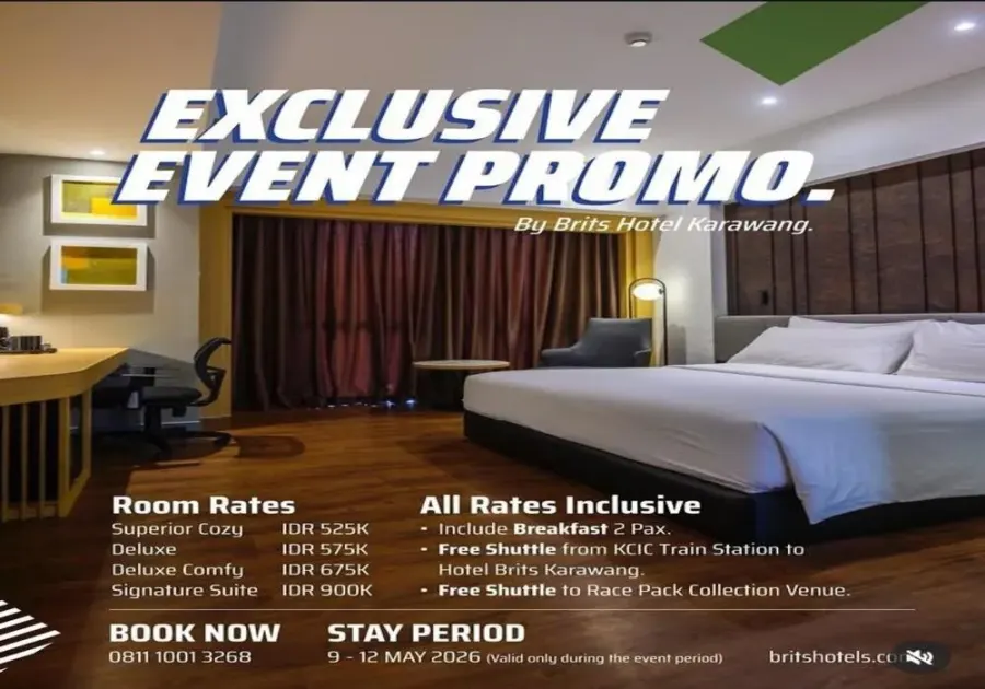 Brits Hotel Karawang Hadir Eksklusif bagi Peserta Karawang Half Marathon 2026 melalui Fasilitas dan Promo